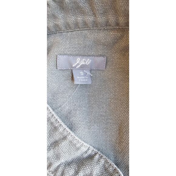 J. Jill 100% Cotton Long Sleeve Button-Up Jean Jacket Olive Green Womens S - Picture 5 of 7